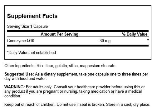Swanson CoQ10 30 mg – 120 Capsules | Heart Health & Antioxidant Support