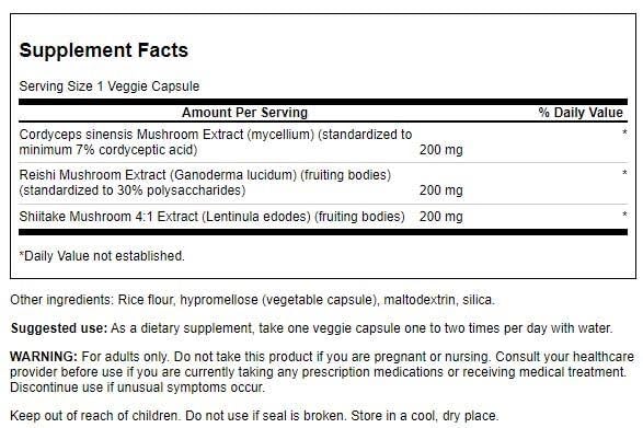 Swanson Cordyceps Complex 60 Veg Capsules - Immune Support