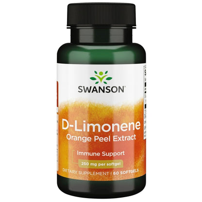 Swanson D-Limonene Orange Peel Extract – Cellular Health Support (60 Caps, 250 mg)