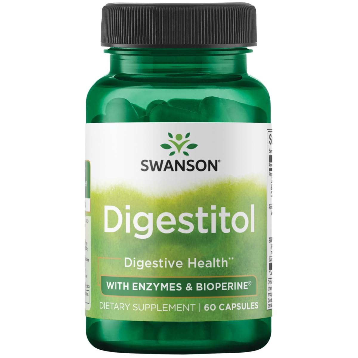 Swanson Digestitol: Digestive Enzymes & BioPerine for Digestive Health (60 caps)