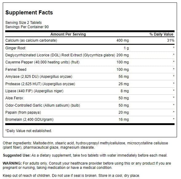 Swanson Condition Digestive Essentials 180TB – Digestive Support & Enzymes