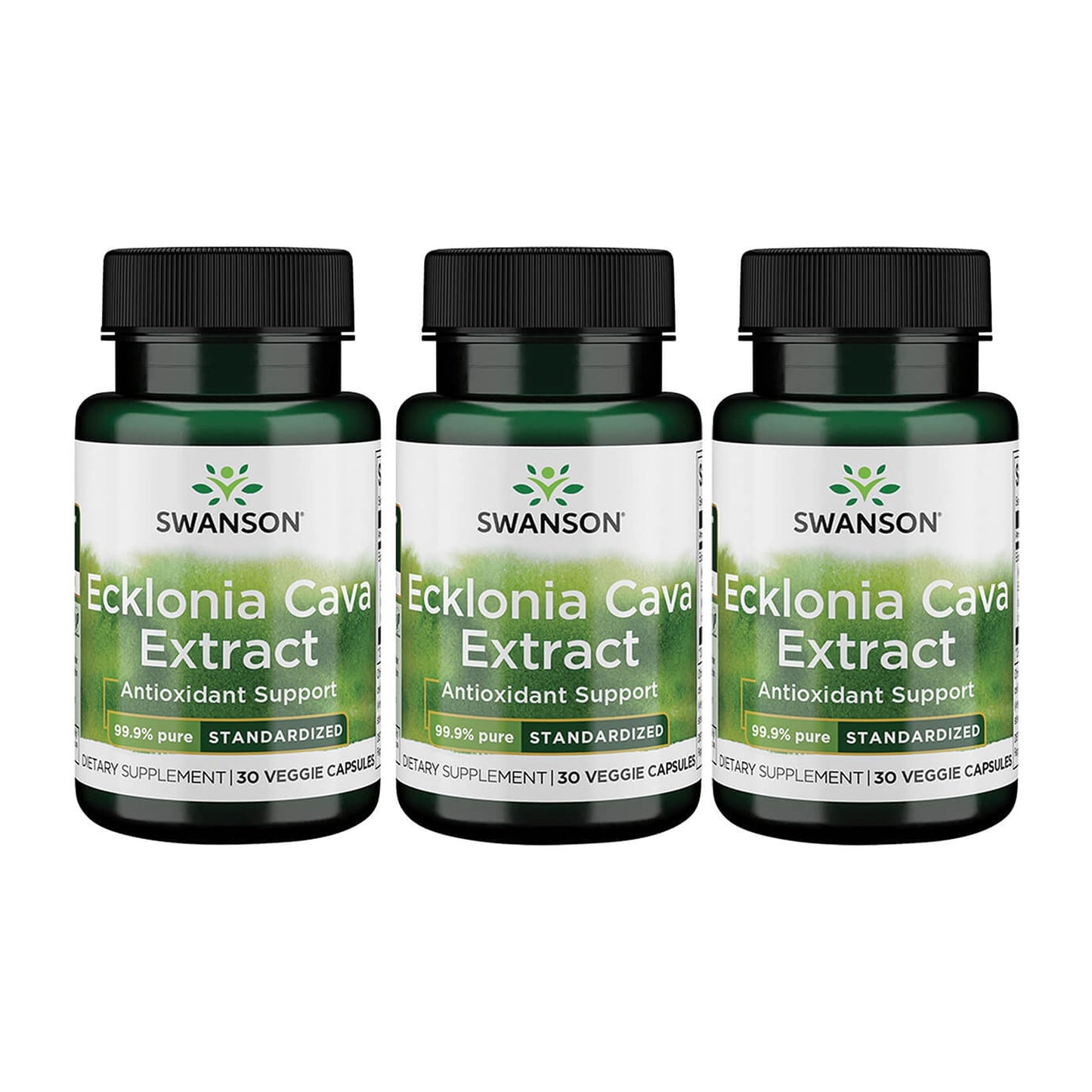 Swanson Ecklonia Cava Extract - Standardized 30 Veg Caps (3 Pack)