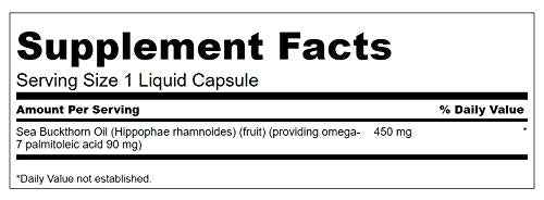 Swanson EFA Omega-7 Oil 450MG | 30 LIQ CAPS | Non-GMO