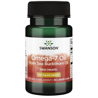 Swanson EFA Omega-7 Oil 450MG | 30 LIQ CAPS | Non-GMO