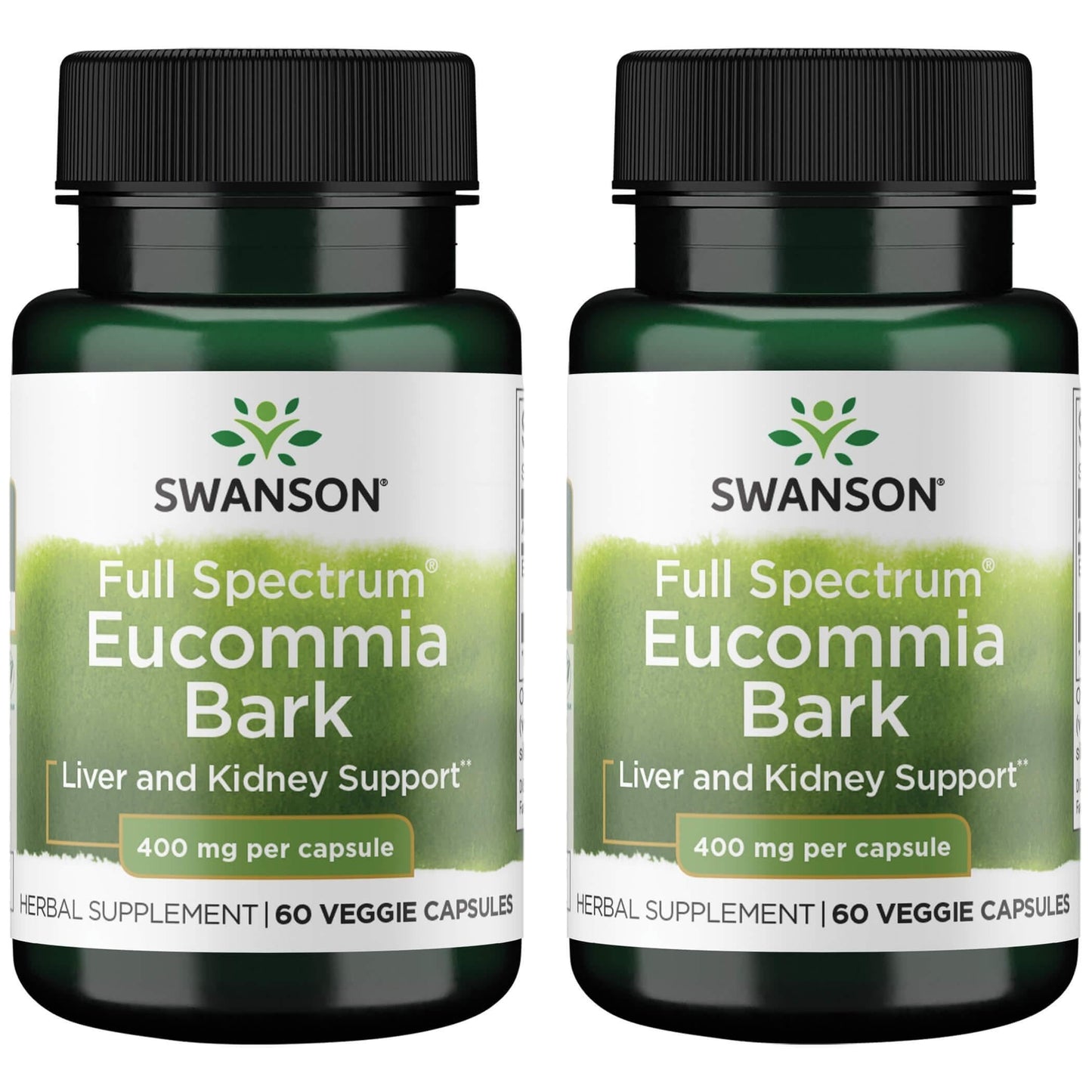 Swanson Full Spectrum Eucommia Bark 400 mg – 60 Veg Caps (2 Pack)