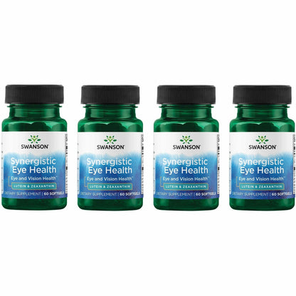 Swanson Lutein & Zeaxanthin Synergistic Eye Health – 60 Softgels (4 Pack)