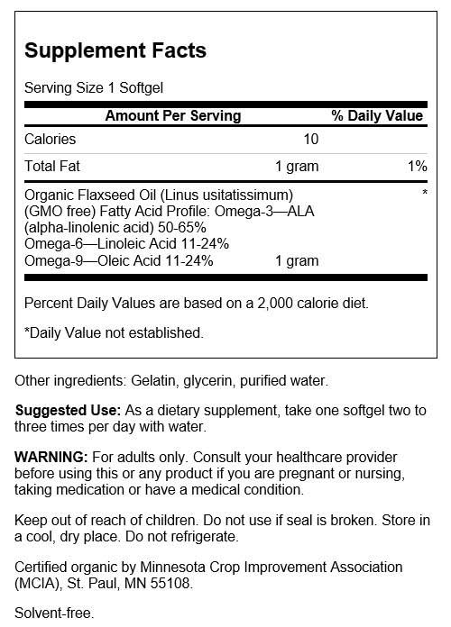 Swanson Flaxseed Oil (Omegatru) 1000 mg - 100 Softgels