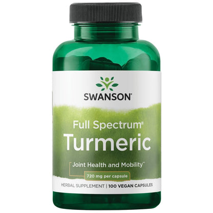 Swanson Full Spectrum Turmeric 720mg | Joint Health & Digestive Support | 100 Capsules