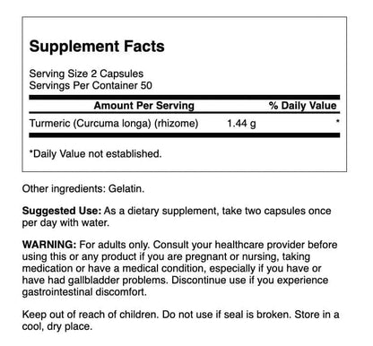 Swanson Full Spectrum Turmeric 720mg | Joint Health & Digestive Support | 100 Capsules