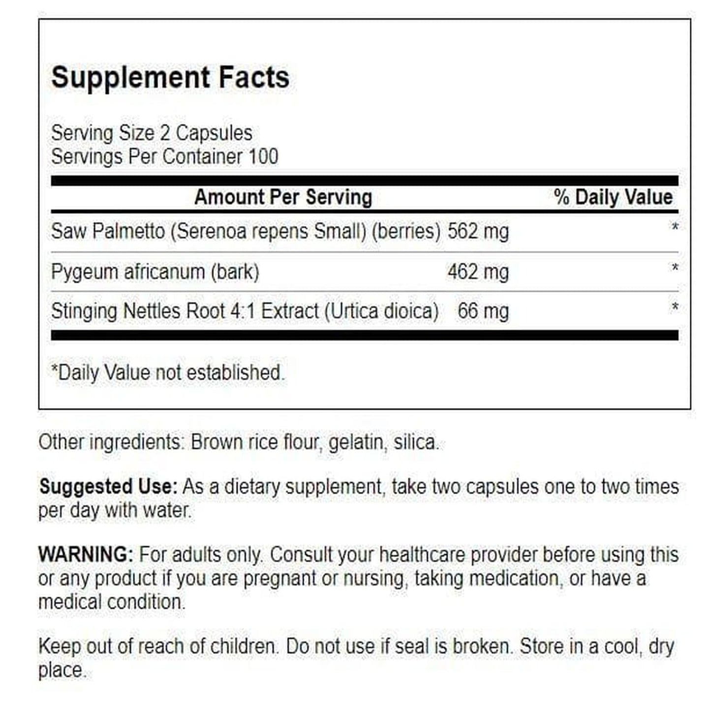 Swanson Herbal Prostate Complex - Men's Supplement - Pygeum, Saw Palmetto & Stinging Nettle - (200 Capsules) (3 Pack)