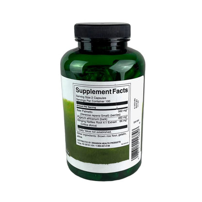 Swanson Herbal Prostate Complex - Men's Supplement - Pygeum, Saw Palmetto & Stinging Nettle - (200 Capsules) (3 Pack)