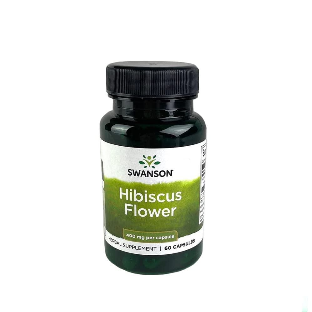 Swanson Full-Spectrum Hibiscus Flower - Heart Health Support (60 Caps, 400mg)