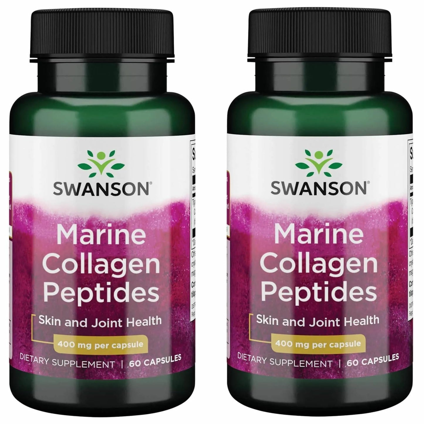 Swanson Hydrolyzed Fish Collagen Type I 400 mg - 60 Capsules (2-Pack)