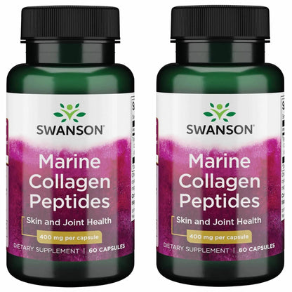 Swanson Hydrolyzed Fish Collagen Type I 400 mg - 60 Capsules (2-Pack)