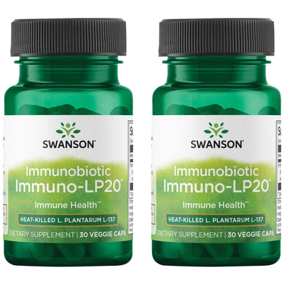 Swanson Immunobiotic Immuno-Lp20 50 Milligrams 30 Veg Capsules (2 Pack)