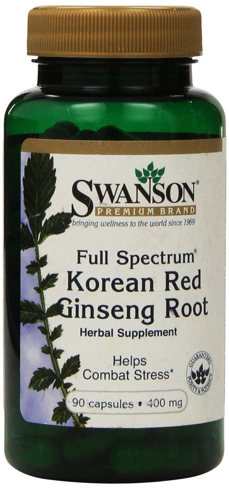 Swanson Premium Full-Spectrum Korean Red Ginseng Root 400 mg 90 Caps – Pack of Two