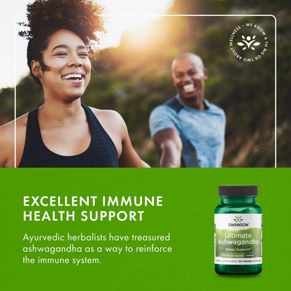 Swanson Ultimate Ashwagandha KSM-66 – Stress Support & Relaxation (60 Veggie Capsules, 250 mg) – 4 Pack