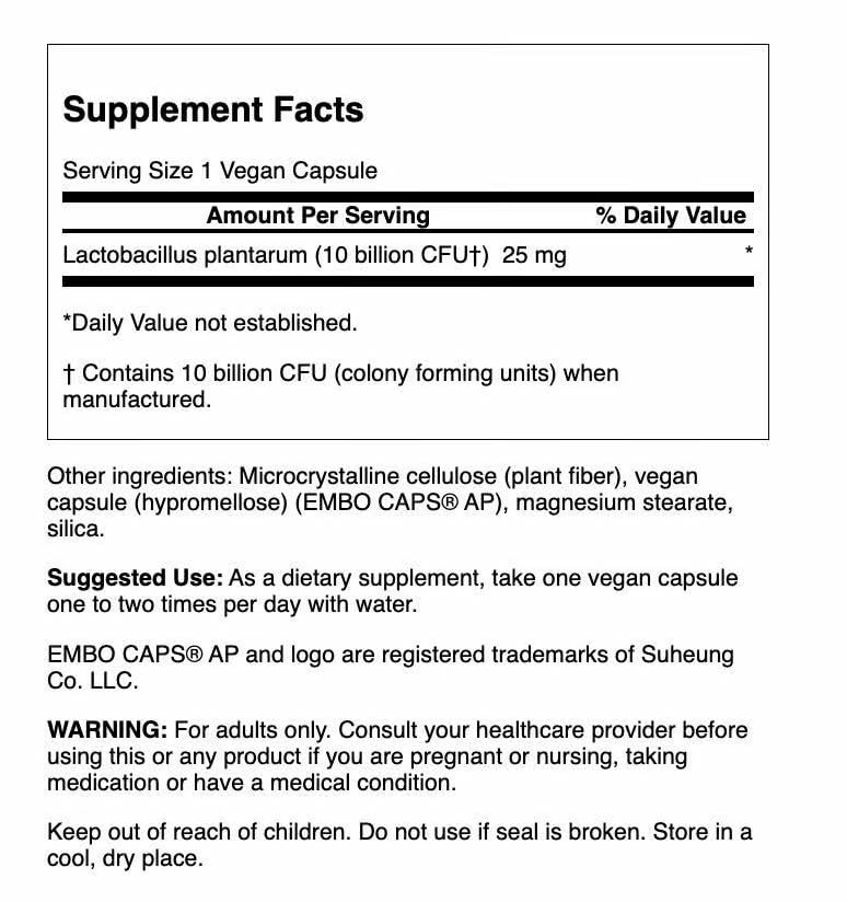 Swanson L. Plantarum Digestive Probiotic — 10B CFU, 30 Veggie Capsules, 4-Pack