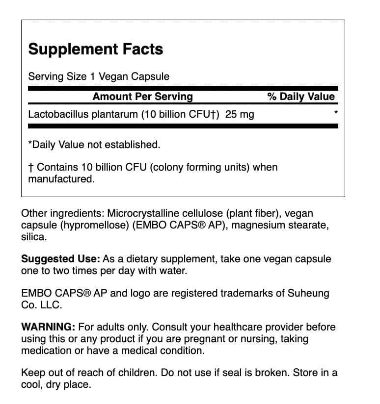 Swanson L. Plantarum Digestive Probiotic Supplement – GI Balance & Bowel Regularity | 30 Veggie Capsules