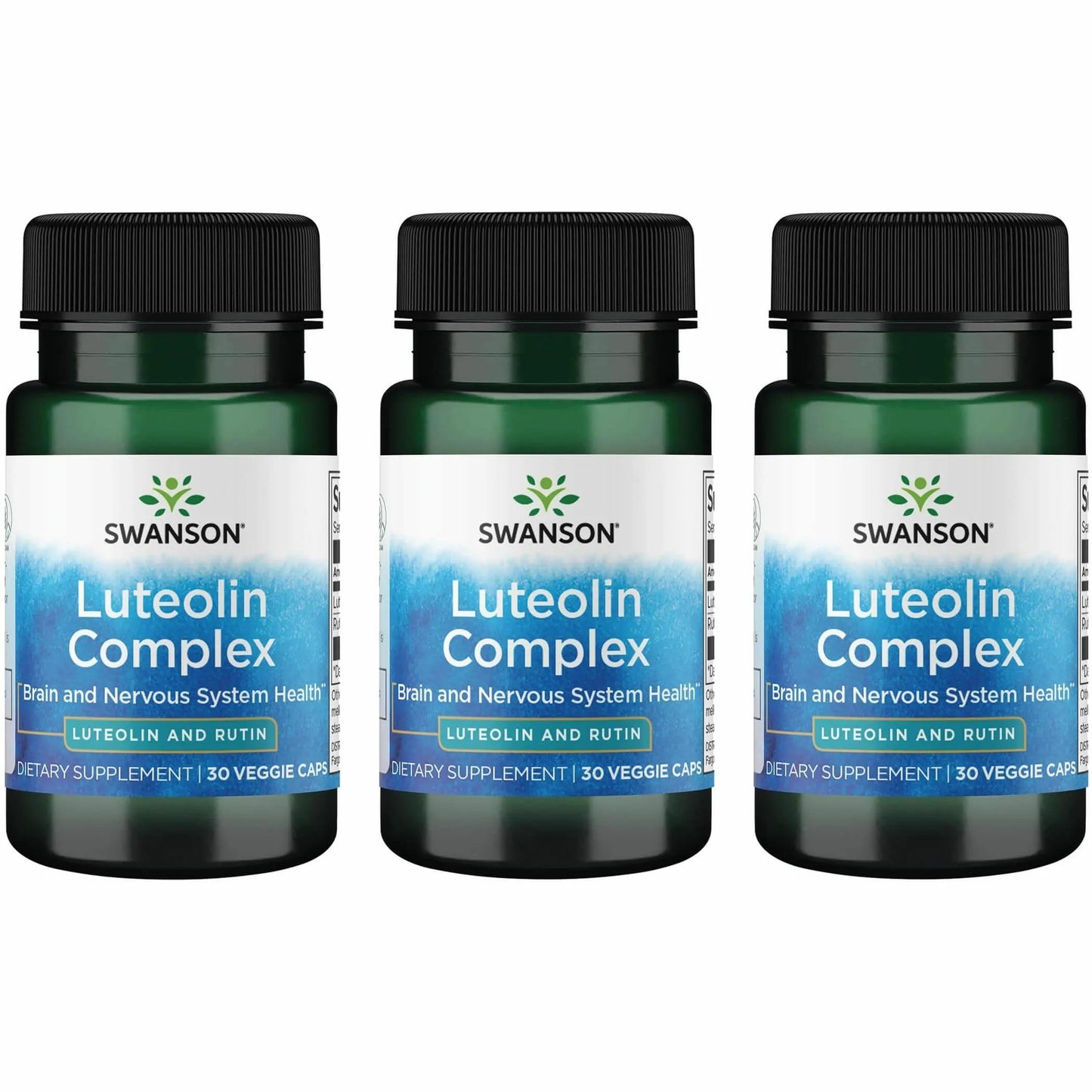 Swanson Luteolin Complex with Rutin – Brain Support Supplement (30 Veggie Capsules) 3 Pack