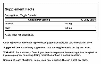 Swanson Luteolin Complex with Rutin – Brain Support Supplement (30 Veggie Capsules) 3 Pack