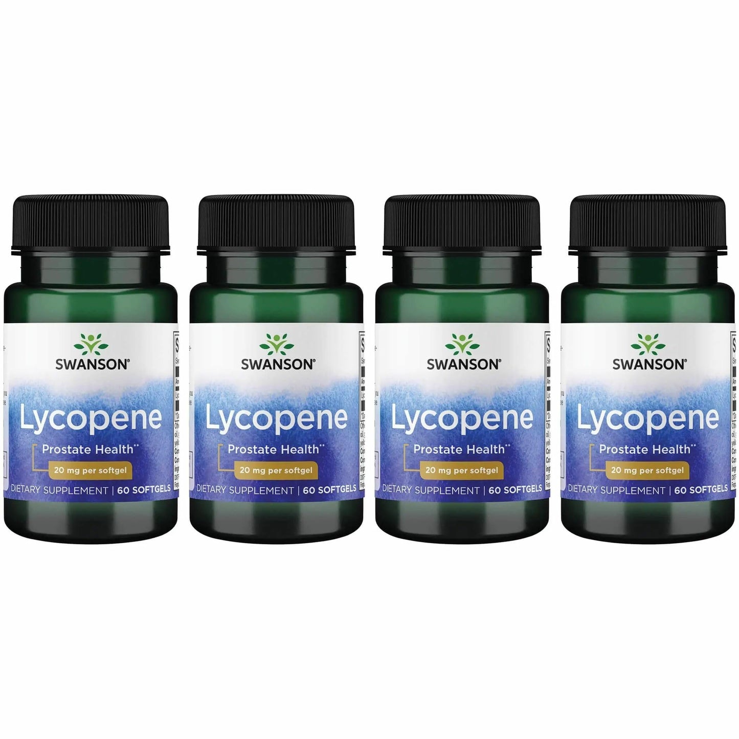 Swanson Lycopene - Natural Supplement for Prostate Health, Heart Health & Normal Blood Pressure - Men's Health - 4-Pack (60 Softgels per Bottle)
