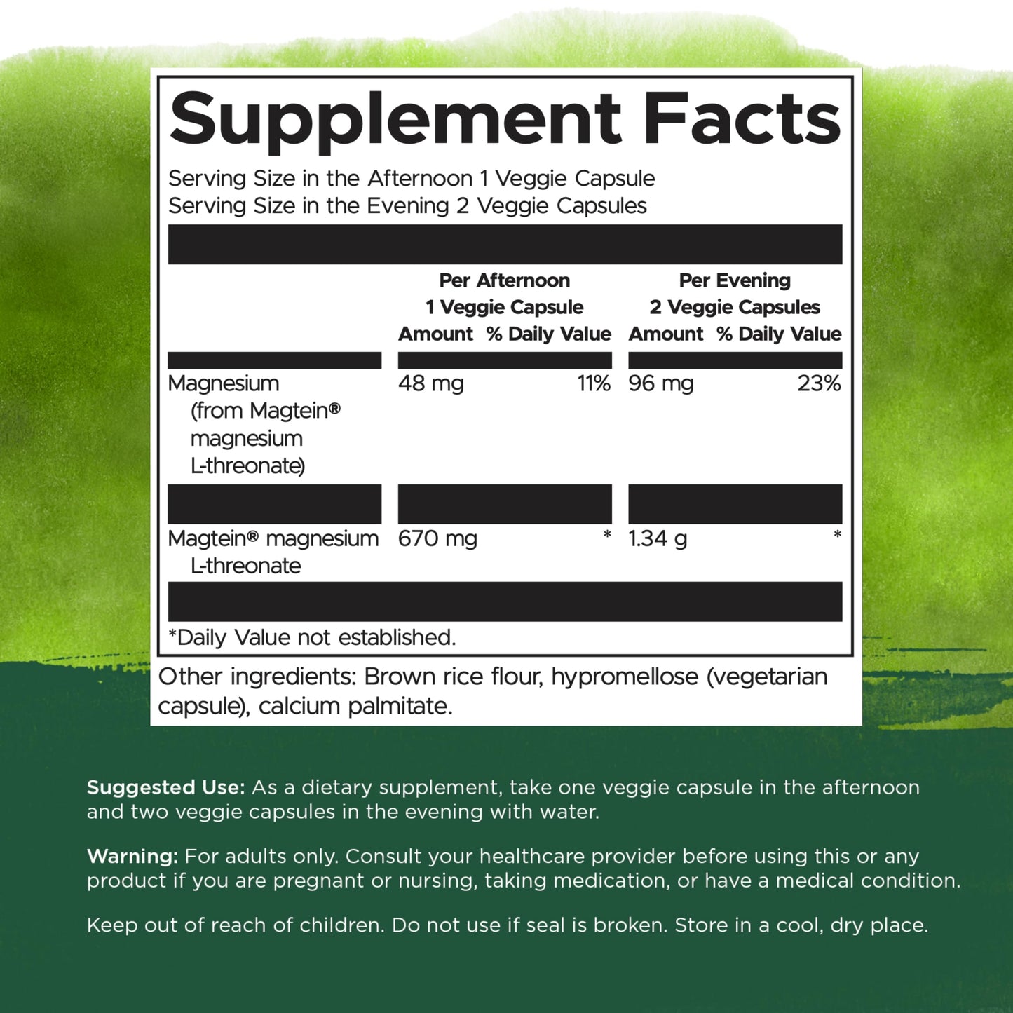 Swanson Magnesium L-Threonate – Brain Health Mineral Supplement (90 Veggie Capsules) 2-Pack
