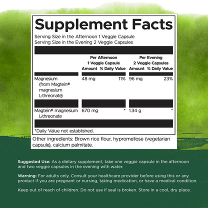 Swanson Magnesium L-Threonate – Brain Health Mineral Supplement (90 Veggie Capsules) 2-Pack
