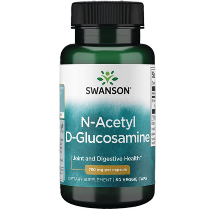 Swanson N-Acetyl D-Glucosamine - Joint Support & GI Health | 60 Veggie Capsules, 750 mg Each