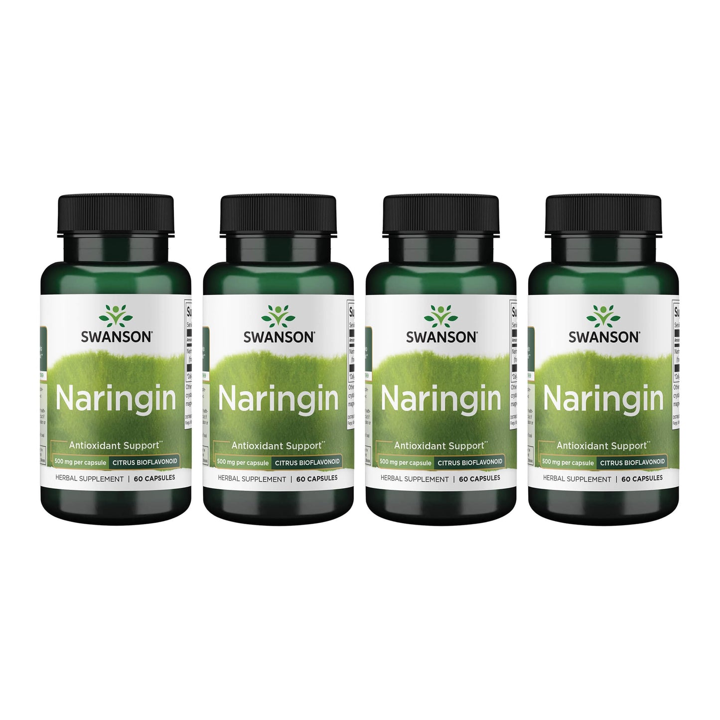 Swanson Naringin 500 mg | 60 Capsules (4 Pack) – Grapefruit Bioflavonoid