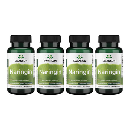 Swanson Naringin 500 mg | 60 Capsules (4 Pack) – Grapefruit Bioflavonoid