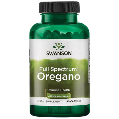 Swanson Oregano 450 mg | 90 Capsules | Immune Support & Flavonoids