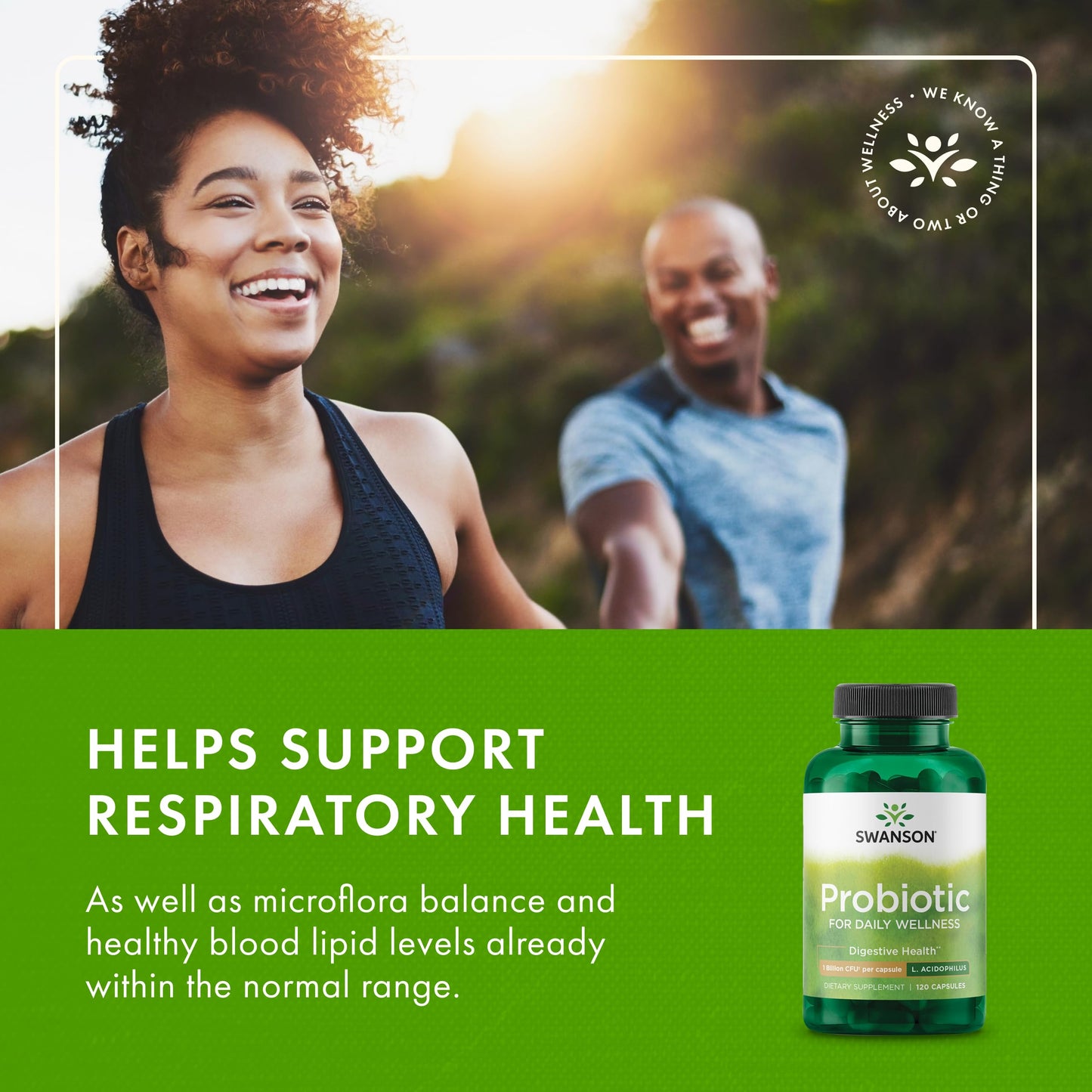 Swanson Probiotic - 1B CFU Capsule for Digestive Health | 120 Capsules