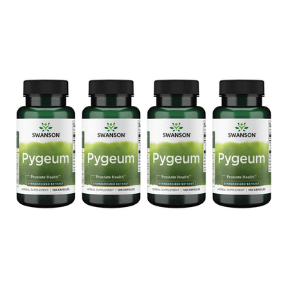 Swanson Pygeum - Prostate Health, Bladder & Urinary Support (4 Pack, 125 mg, 100 Capsules)