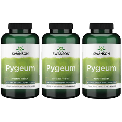 Swanson Pygeum - Men's Health Herbal Supplement (3-Pack, 120 Capsules, 400 mg)
