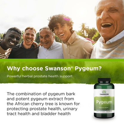 Swanson Pygeum - Men's Health Herbal Supplement (3-Pack, 120 Capsules, 400 mg)