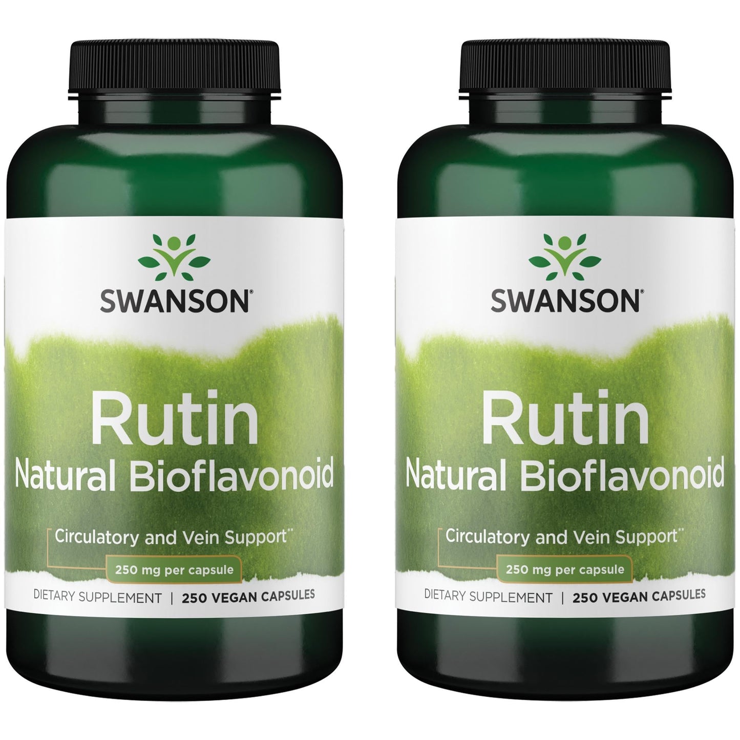 Swanson Rutin Natural Bioflavonoid 250 mg - 250 Caps (2 Pack) | Vitamin C Support