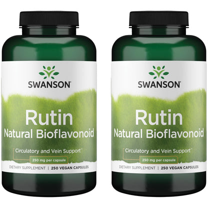 Swanson Rutin Natural Bioflavonoid 250 mg - 250 Caps (2 Pack) | Vitamin C Support