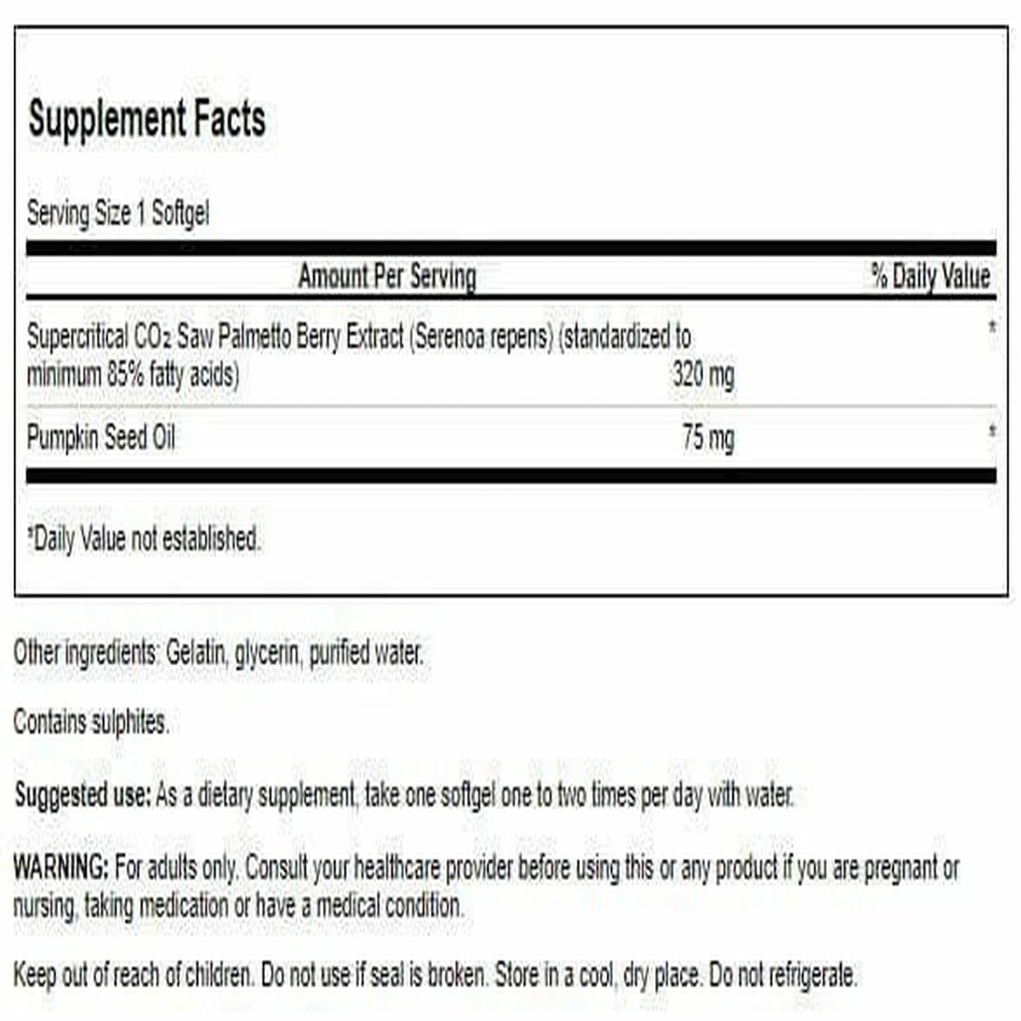Swanson Saw Palmetto 320 Milligrams 60 Sgels – Prostate Health & Hormonal Balance