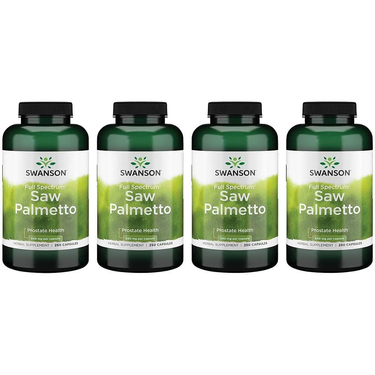Swanson Saw Palmetto - Prostate Support & Urinary Health (540 mg, 250 capsules) 4 Pack