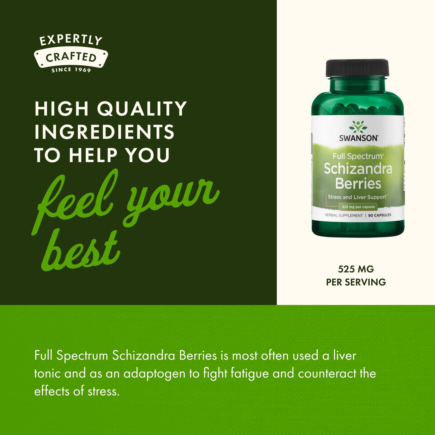 Swanson Full Spectrum Schizandra Berries – Stress Support & Liver Health (90 Capsules, 525 mg) – 4 Pack