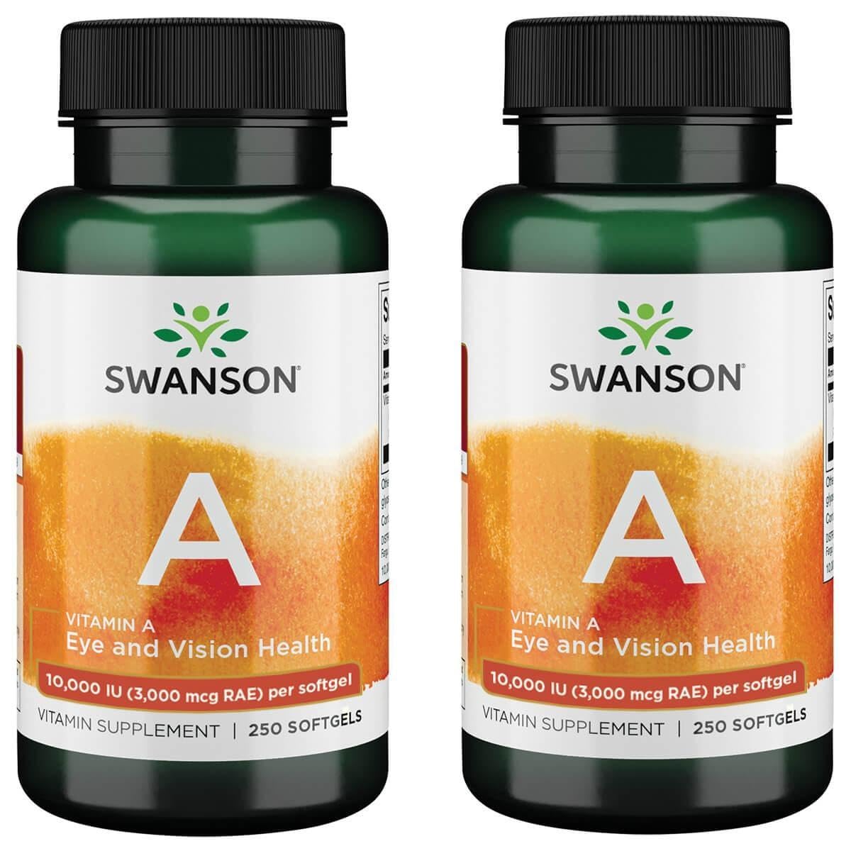 Swanson Vitamin A 10,000 IU Softgels - 2 Pack | Vision & Immune Support
