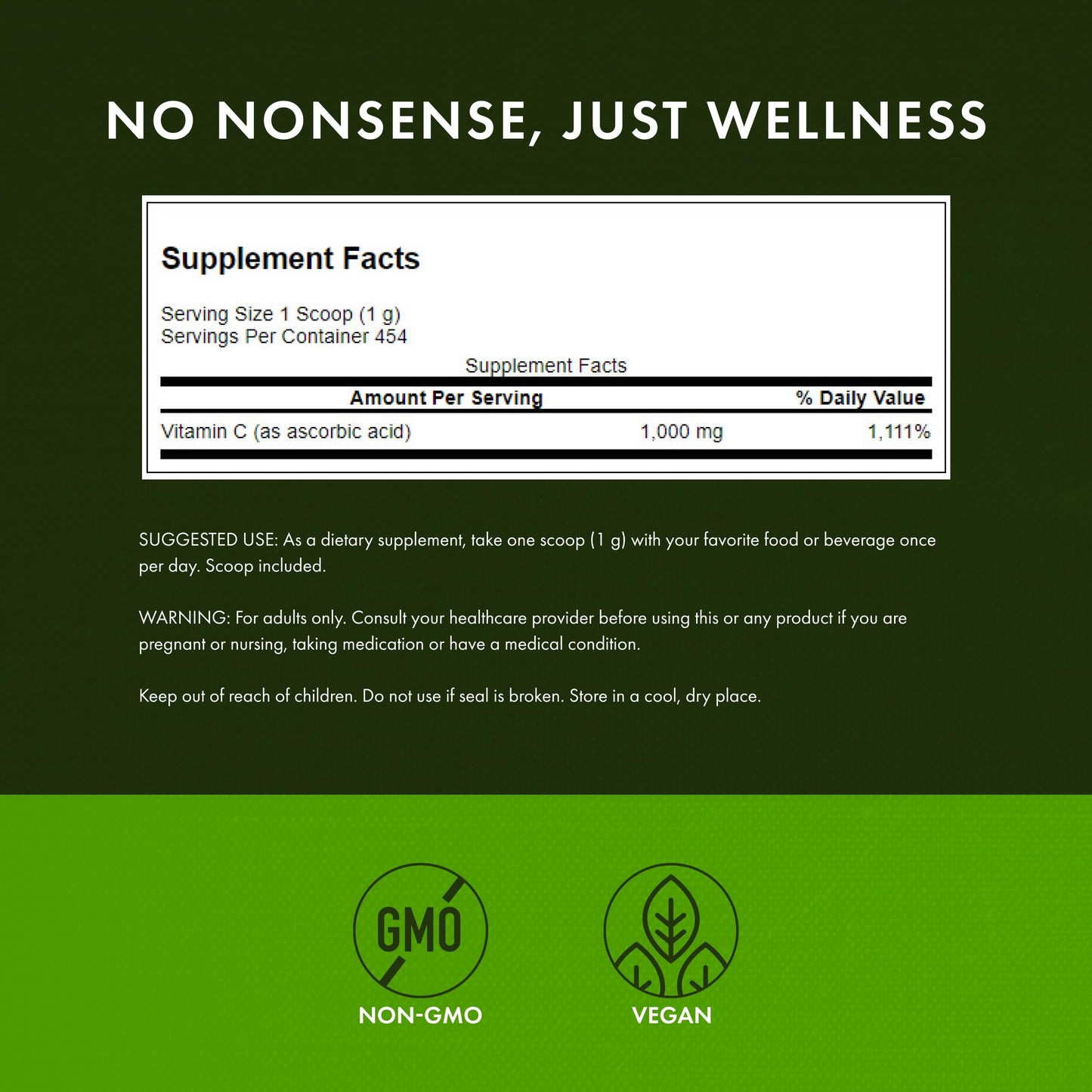Swanson Vitamin C Powder 1000 mg | Immune Support & Skin Health