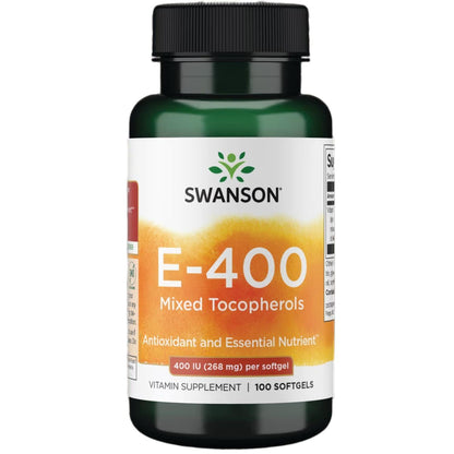 Swanson Vitamin E Mixed Tocopherols 400 IU (268 mg) Softgels - 100 Softgels