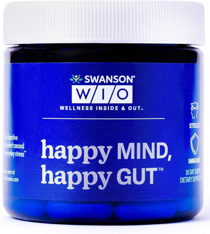 Swanson WIO Happy Mind, Happy Gut Probiotics – Digestive Stress Support