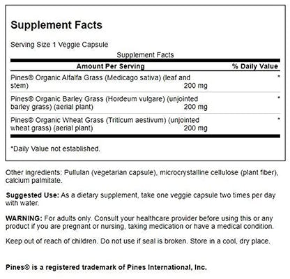 Swanson Greens Green Energy Blend 60 Veg Cap - Non-Stimulant Vegan Energy