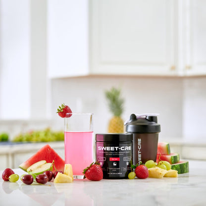 SweetCre Creatine Monohydrate – 5g Powder for Women and Men | Organic Ingredients | Fruit Punch Flavor | 10oz