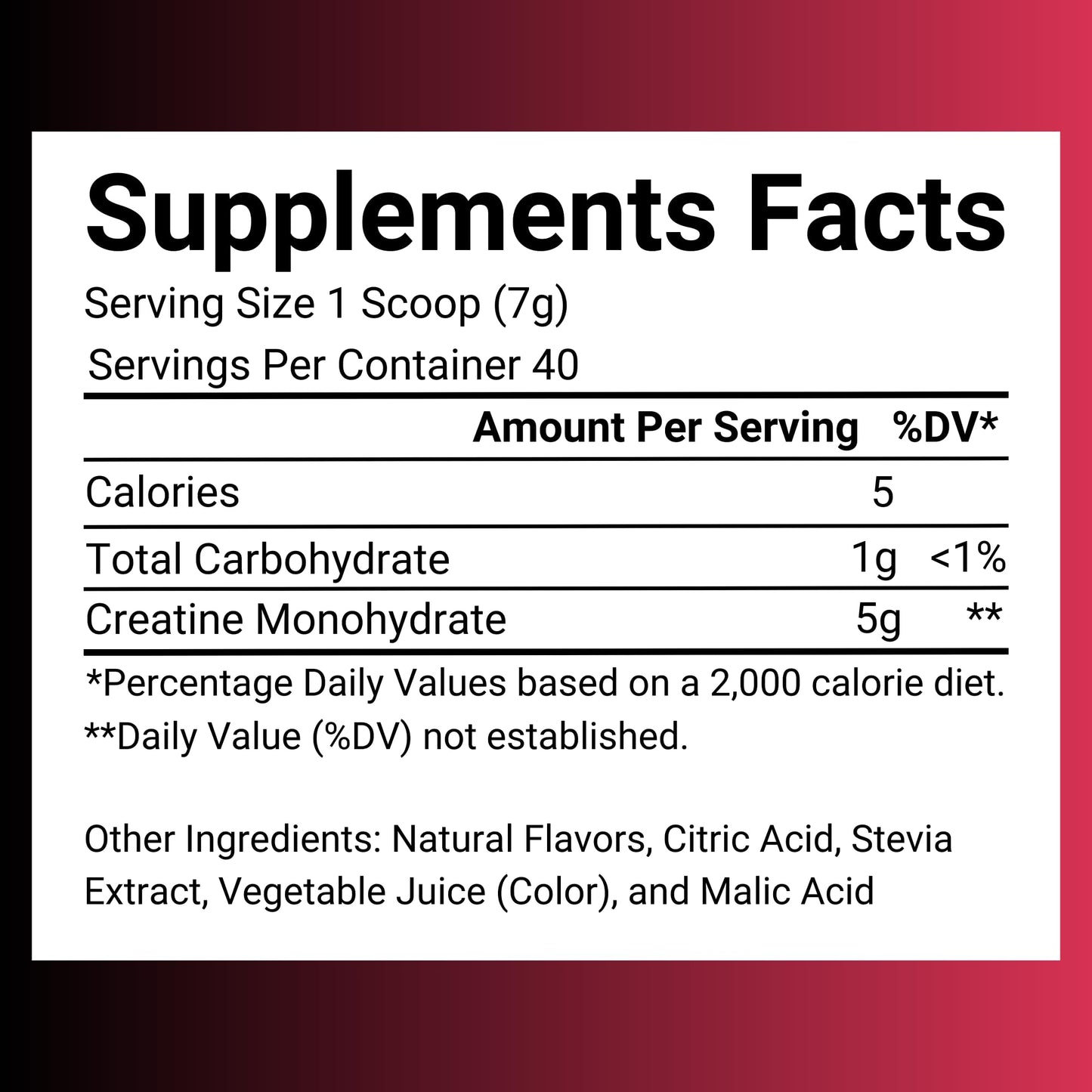 SweetCre Creatine Monohydrate – 5g Powder for Women and Men | Organic Ingredients | Fruit Punch Flavor | 10oz