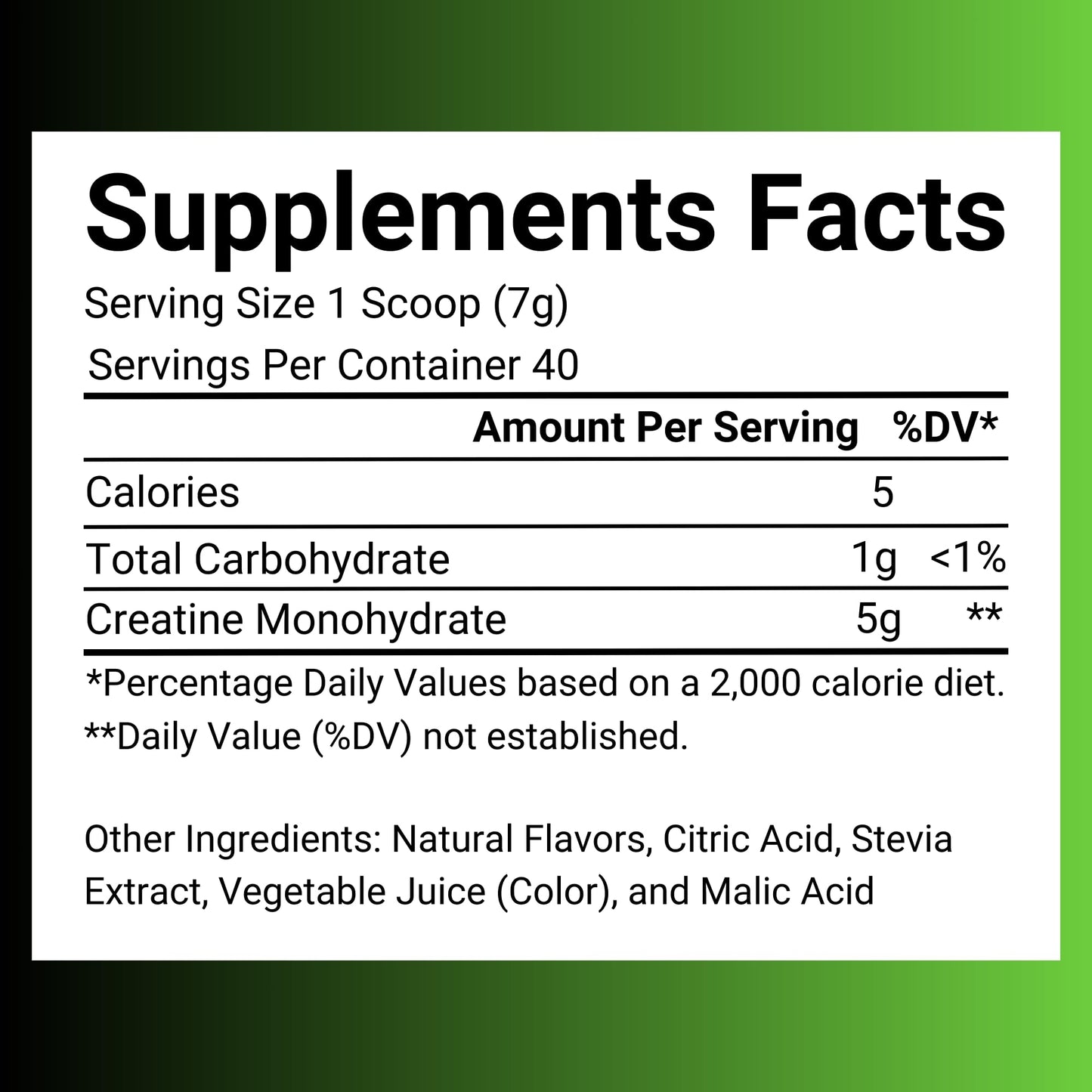 SweetCre Creatine Monohydrate - 5g Powder - Fruit Punch Flavor - 10oz (40 Servings) - GMP-Certified