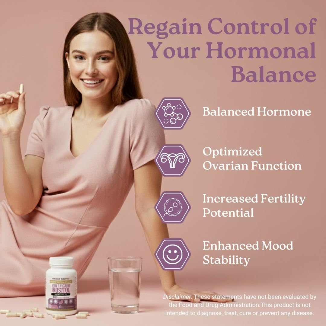 Swiss Activa+ Labs Myo Inositol & D-Chiro Inositol Supplement – Hormone Balance for Women & PCOS (60 Days)
